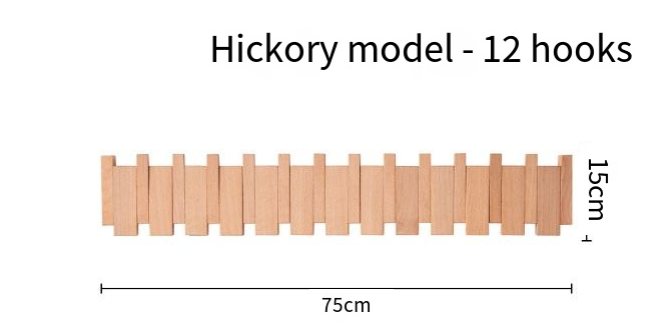 Piano Key Style Hook Rack