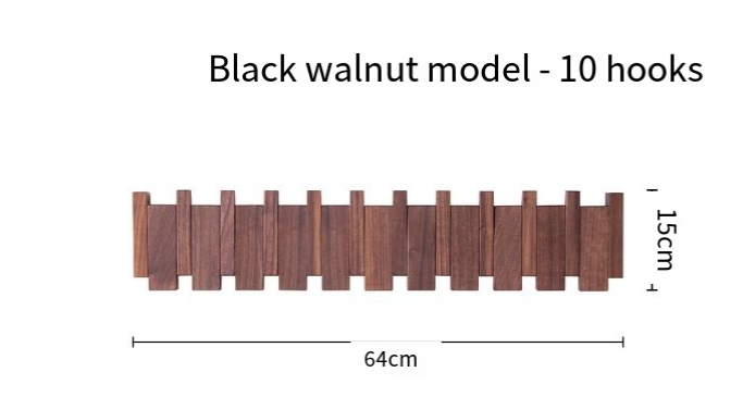 Piano Key Style Hook Rack